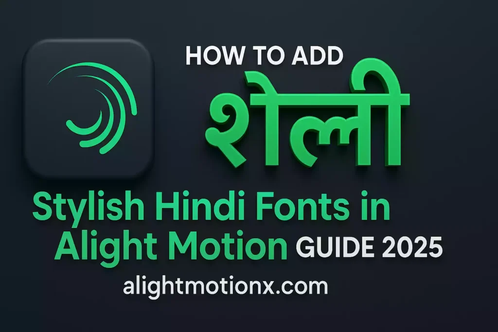 How to Add Stylish Hindi Fonts in Alight Motion (2025 Ultimate Guide)-alightmotionx.com